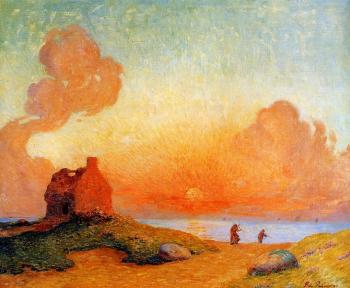 費迪南德 盧瓦敭 Sunset by the Sea, Brittany 費迪南德 盧瓦敭 Sunset by the Sea, Brittany